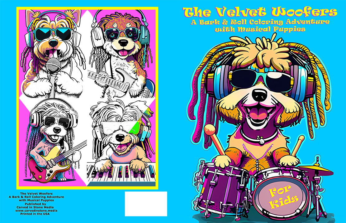 The Velvet Woofers: A Bark & Roll Coloring Adventure with Musical Puppies